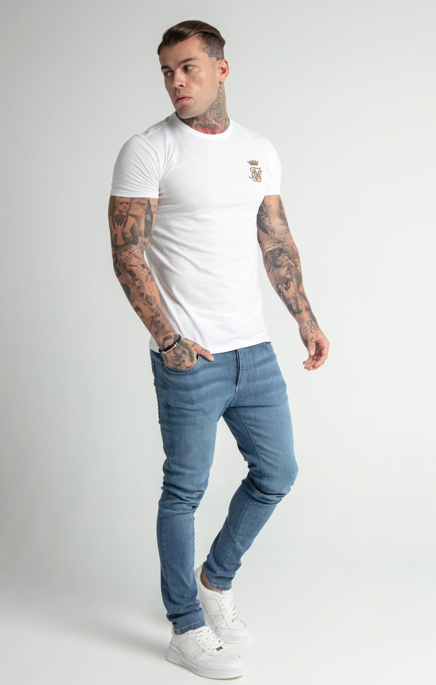 Load image into Gallery viewer, Messi x SikSilk Blue Slim Fit Jean (3)