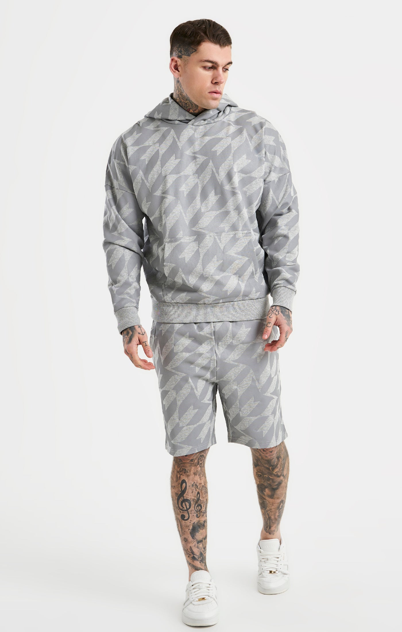 Load image into Gallery viewer, Messi x SikSilk Silver Print Hoodie (2)