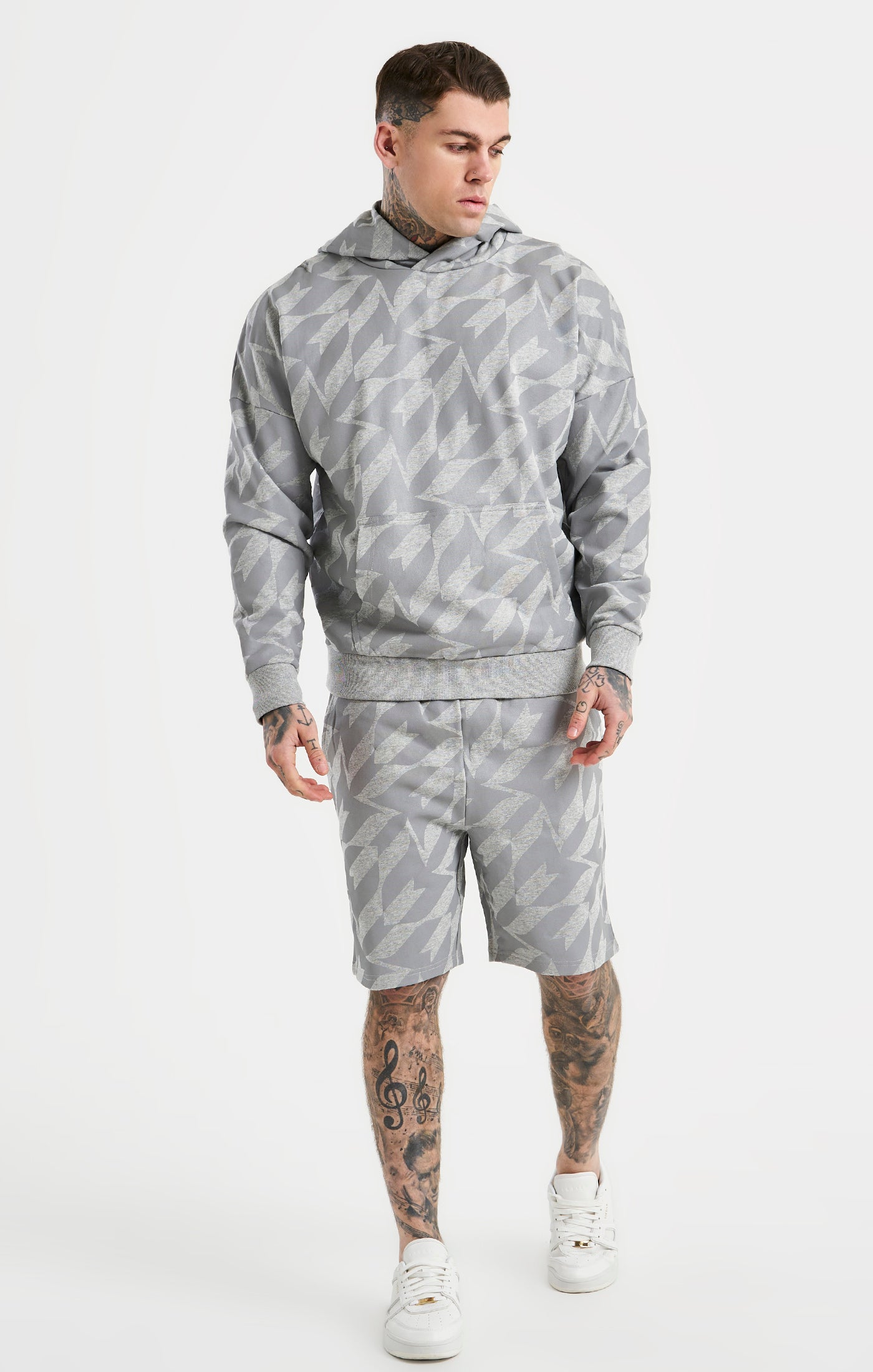Load image into Gallery viewer, Messi x SikSilk Silver Print Hoodie (3)