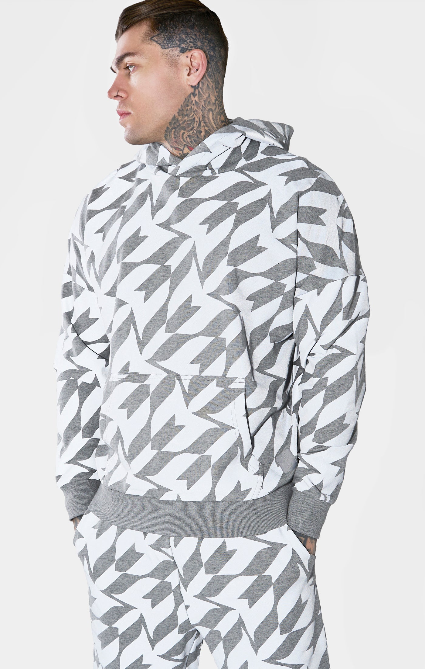 Load image into Gallery viewer, Messi x SikSilk Silver Print Hoodie (5)
