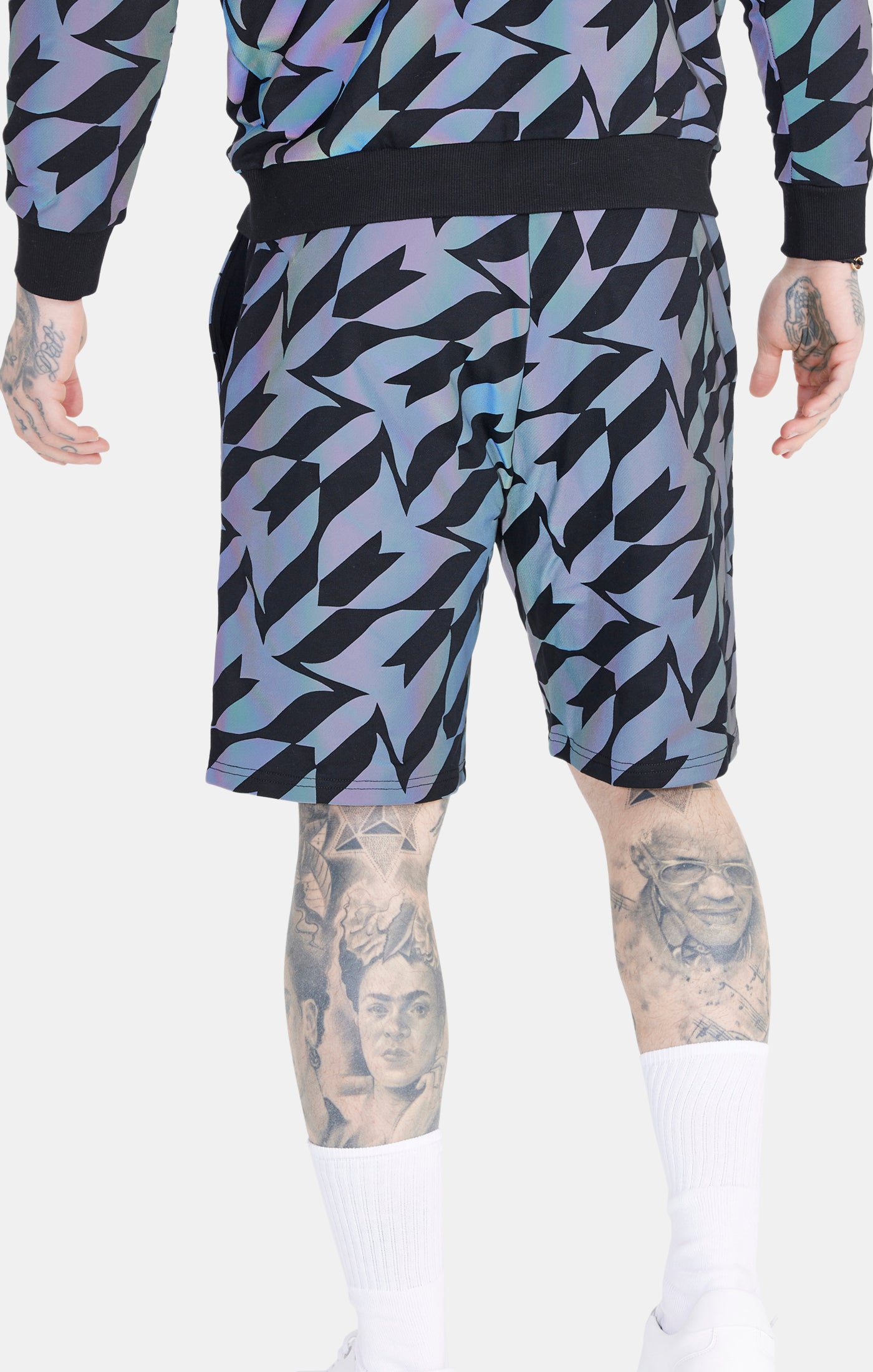 Load image into Gallery viewer, Messi x SikSilk Black Iridescent Short (1)