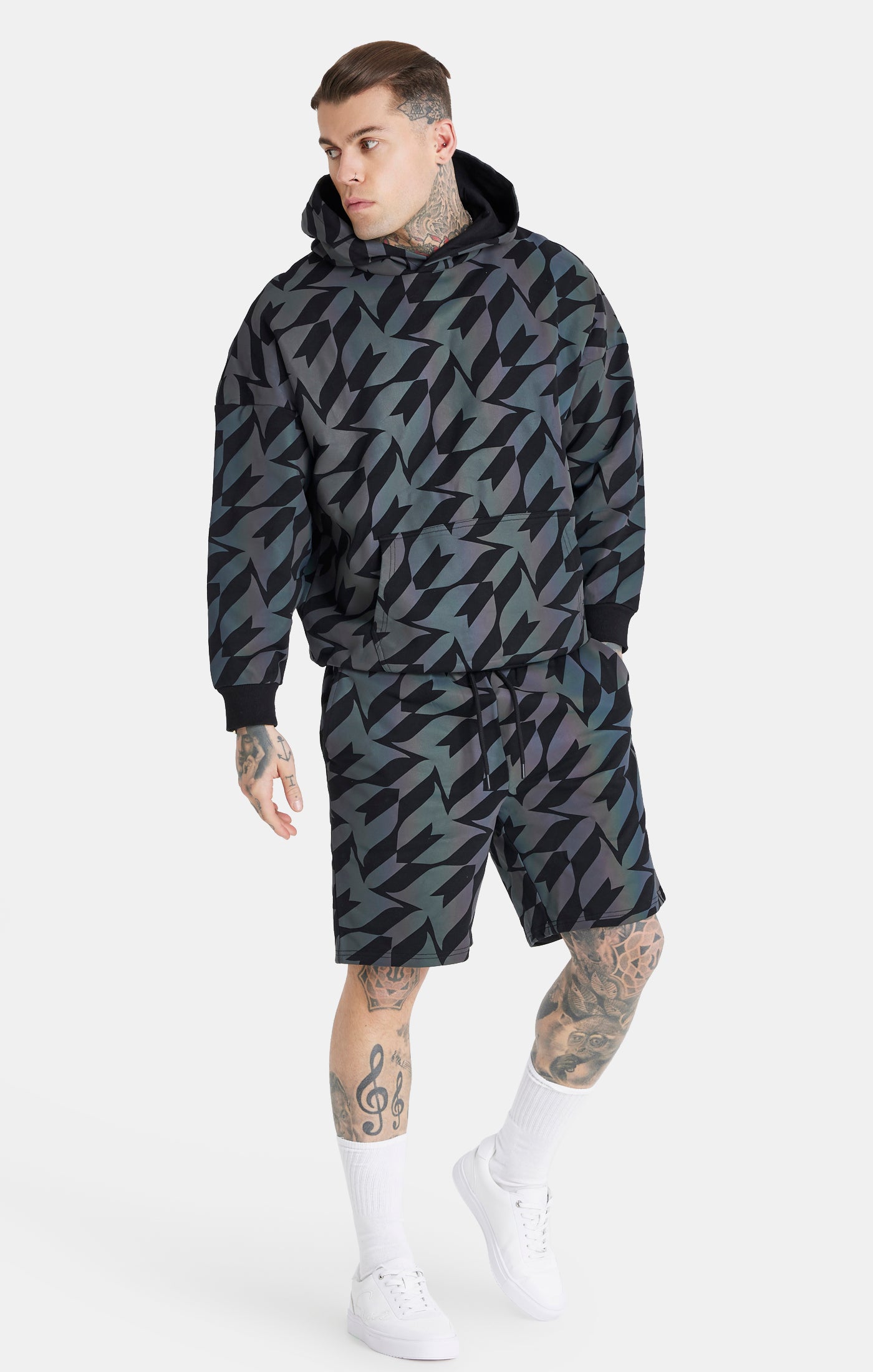Load image into Gallery viewer, Messi x SikSilk Black Iridescent Hoodie (2)