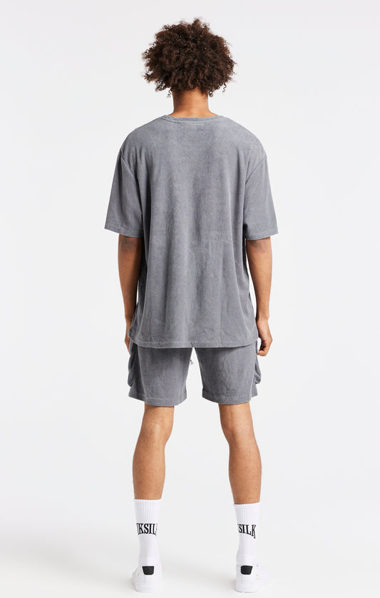 Grey Towelling Oversized T-Shirt