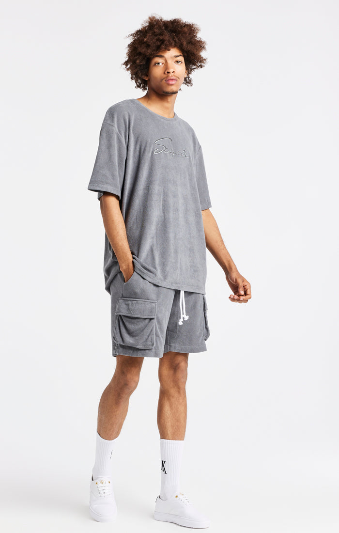 Load image into Gallery viewer, Grey Towelling Oversized T-Shirt (4)