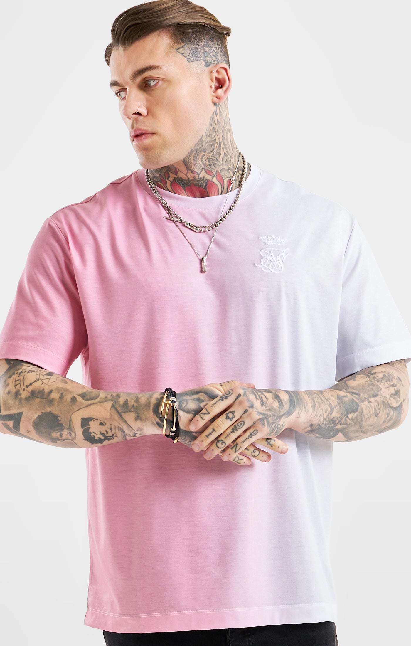 Load image into Gallery viewer, Messi x SikSilk Pink Oversized Fade T-Shirt