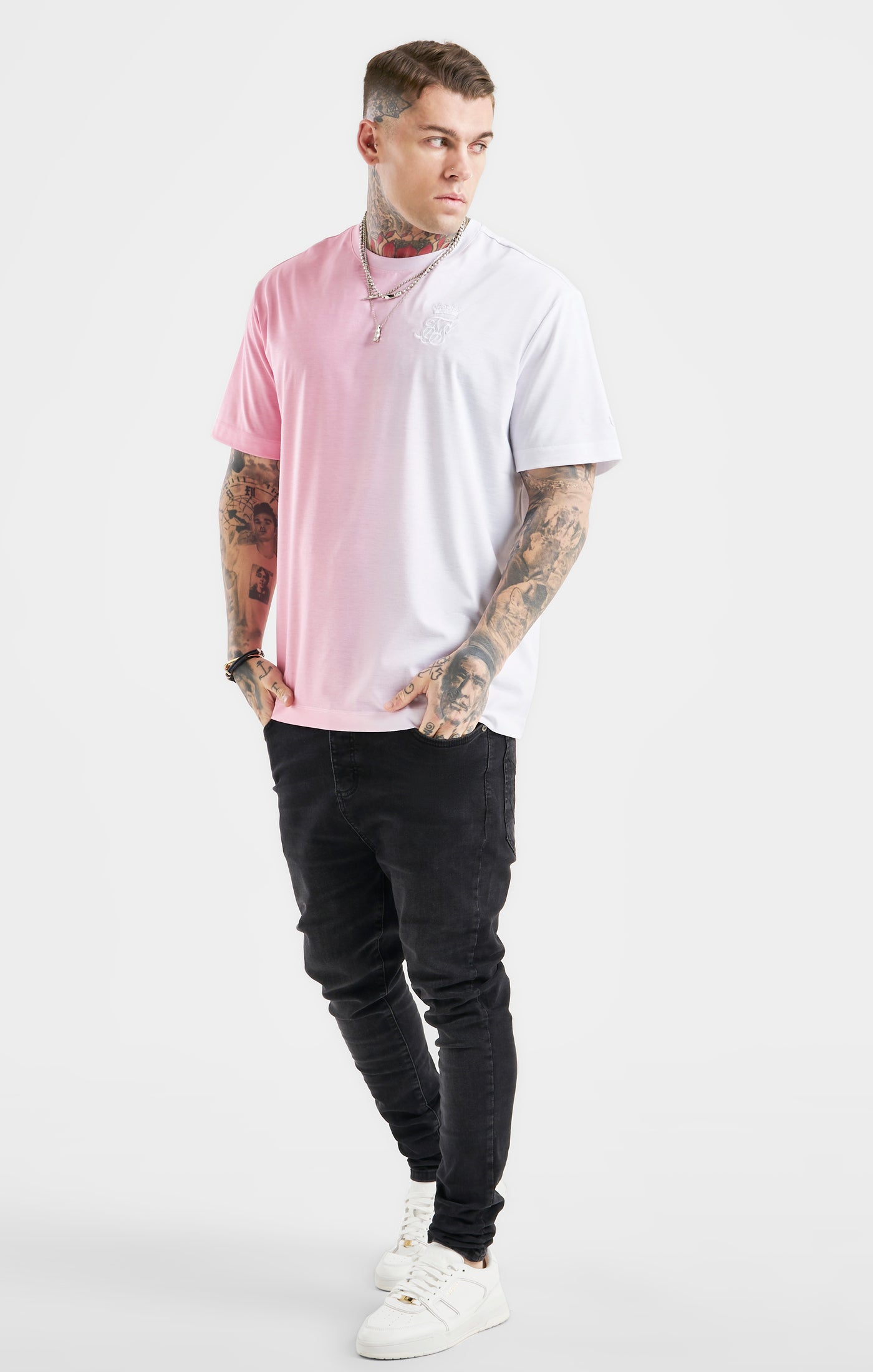 Load image into Gallery viewer, Messi x SikSilk Pink Oversized Fade T-Shirt (2)