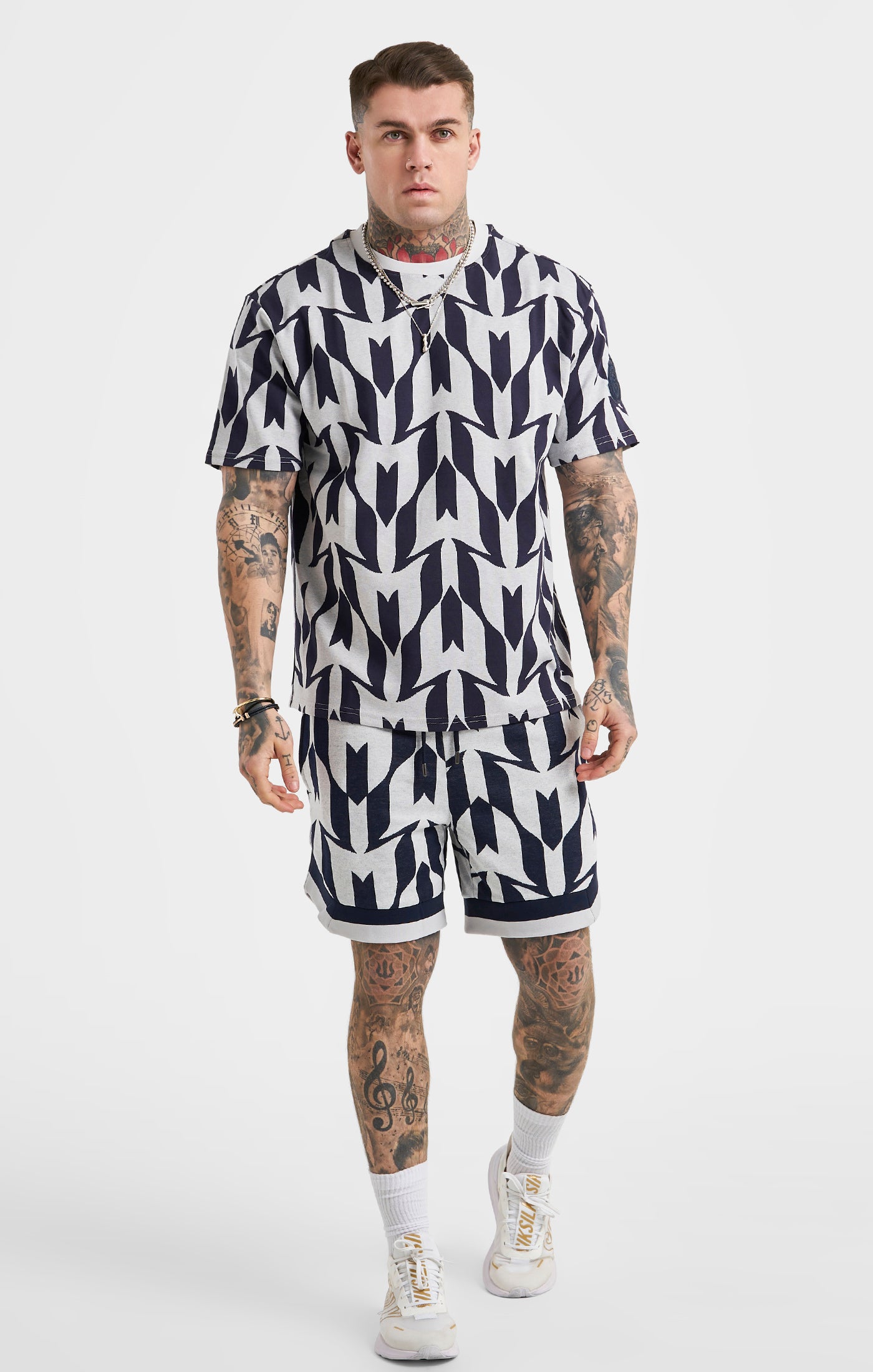 Load image into Gallery viewer, Messi x SikSilk Navy T-Shirt (2)
