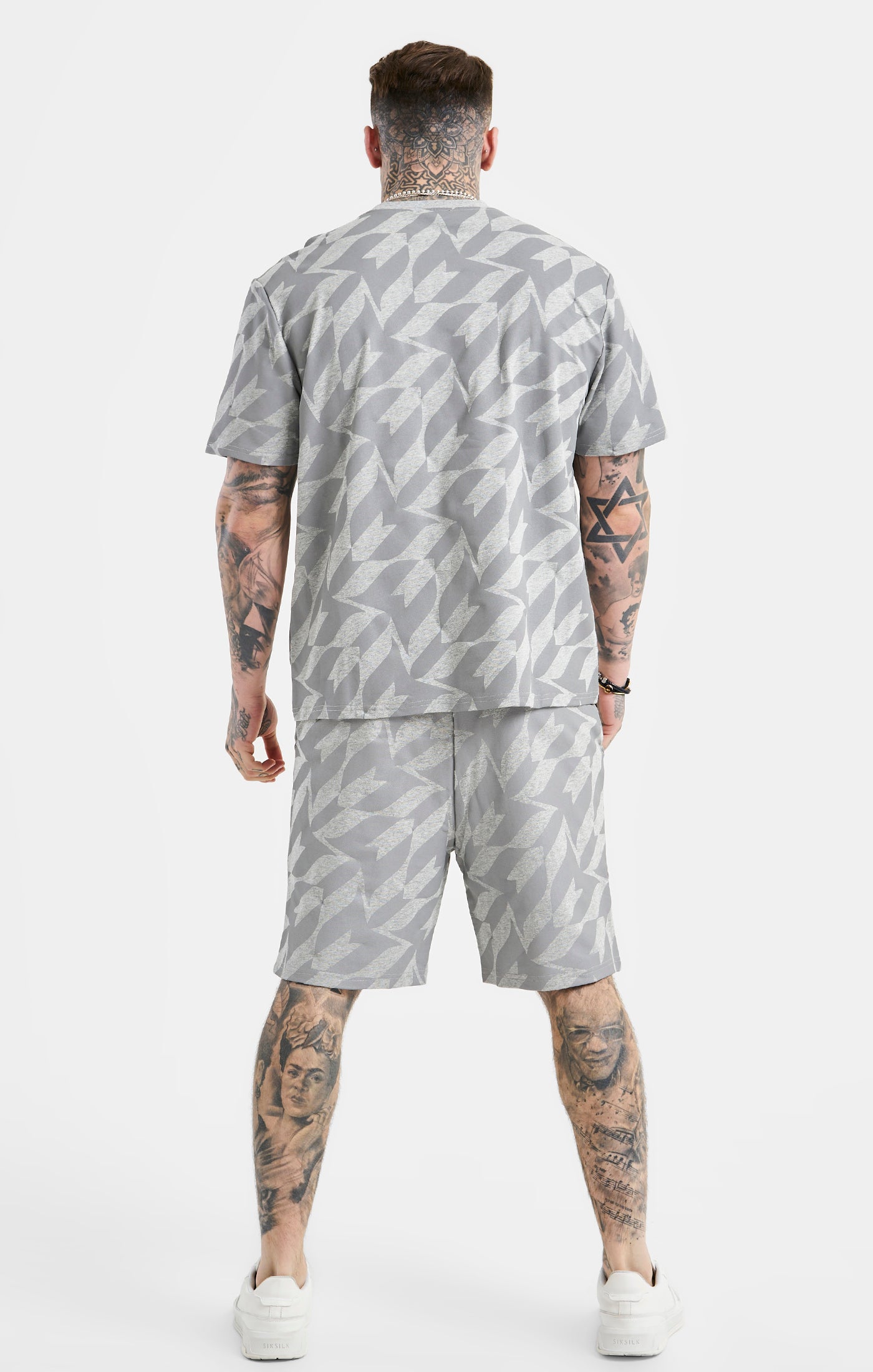 Load image into Gallery viewer, Messi x SikSilk Silver Print Tee - Grey Marl (4)