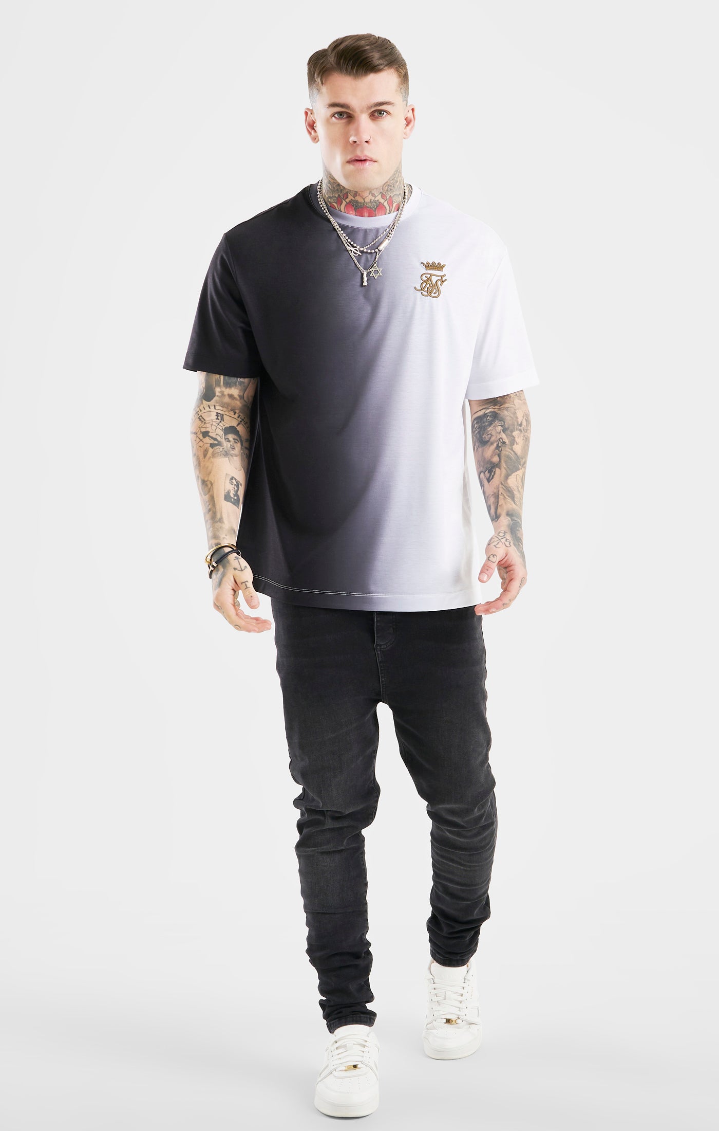 Load image into Gallery viewer, Messi x SikSilk Black Drop Crotch Slim Fit Jean (2)