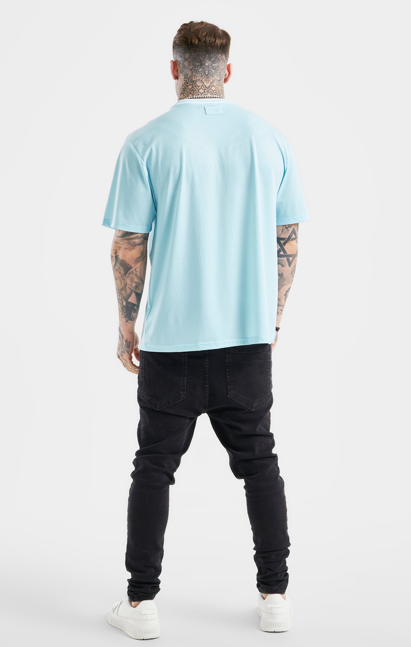 Load image into Gallery viewer, Messi x SikSilk Logo Drop Shoulder Tee - Blue (4)