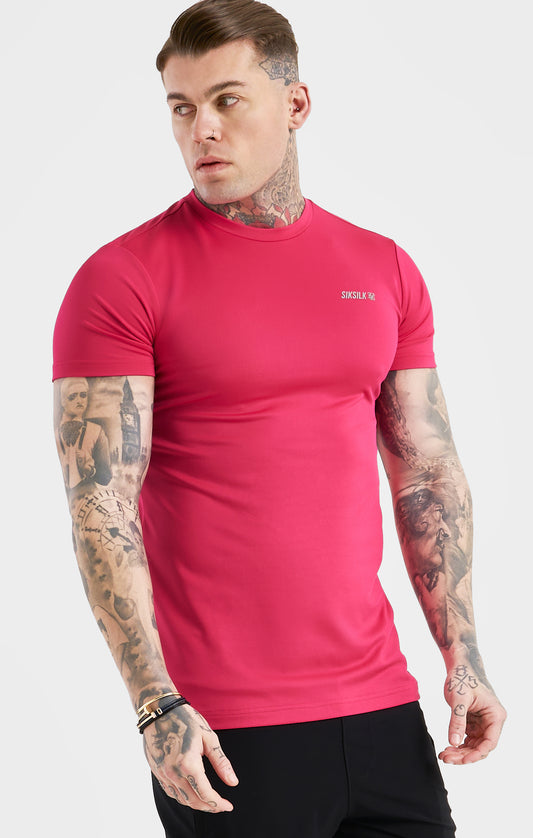 Pink Sports Poly T-Shirt