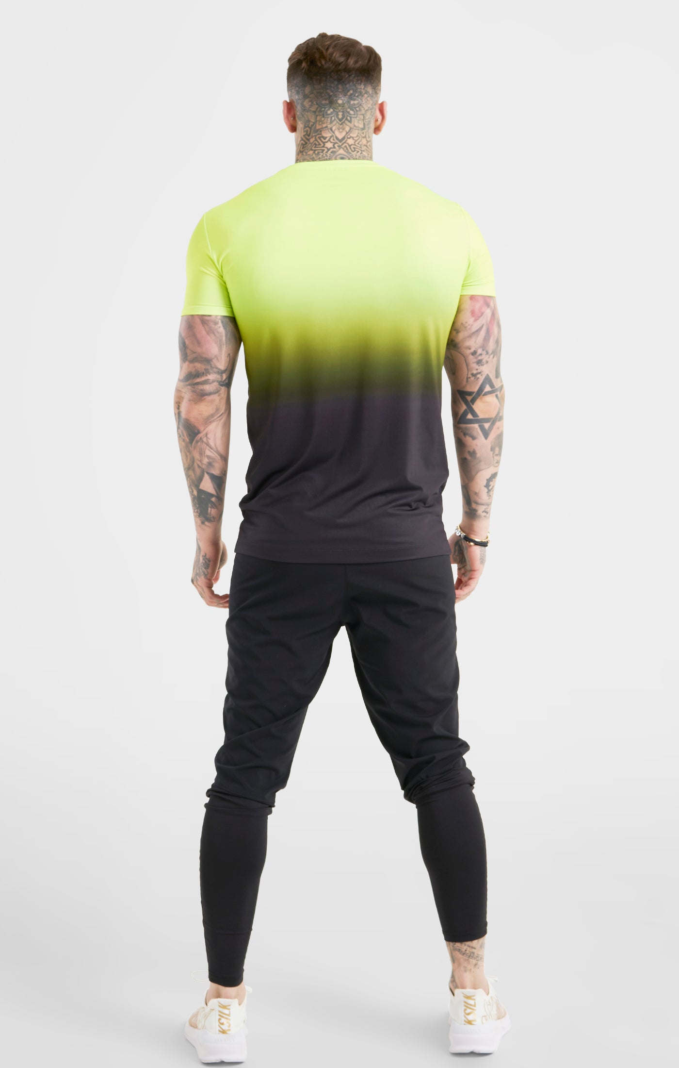 Load image into Gallery viewer, Yellow &amp; Black Sports Fade Tee (4)