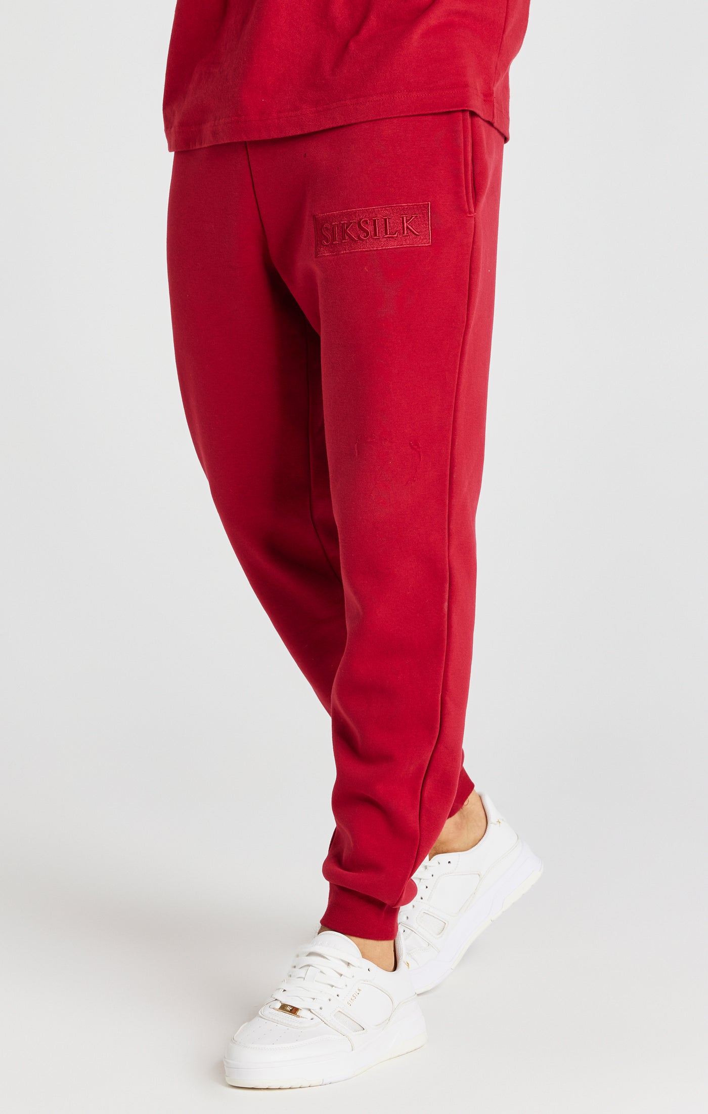 Load image into Gallery viewer, Red Relaxed Fit Cuffed Jogger