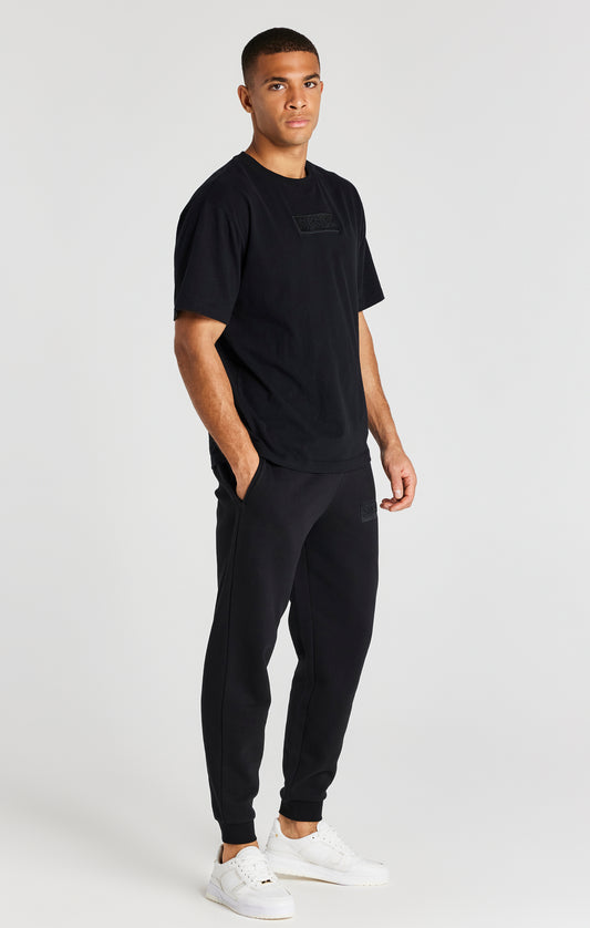 Black Relaxed Fit Cuffed Jogger