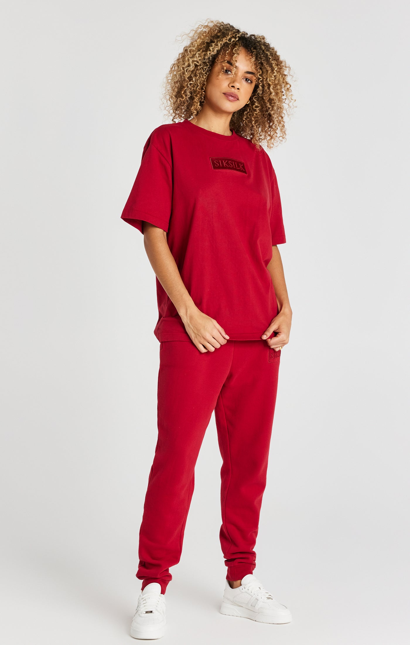 Load image into Gallery viewer, Red Relaxed Fit Cuffed Jogger (5)