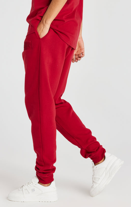 Red Relaxed Fit Cuffed Jogger