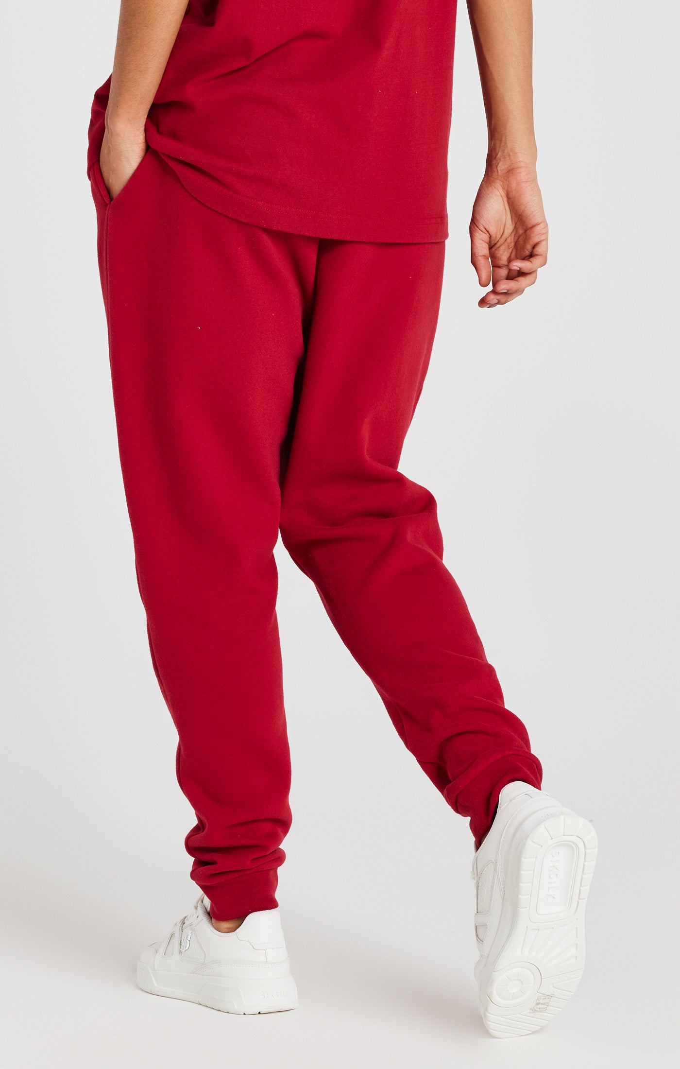 Load image into Gallery viewer, Red Relaxed Fit Cuffed Jogger (2)