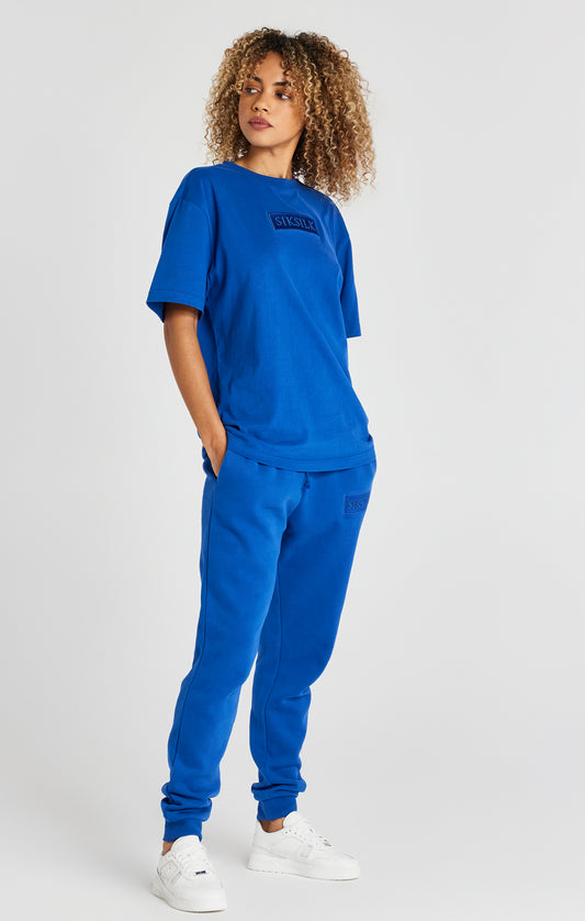 Blue Relaxed Fit Cuffed Jogger
