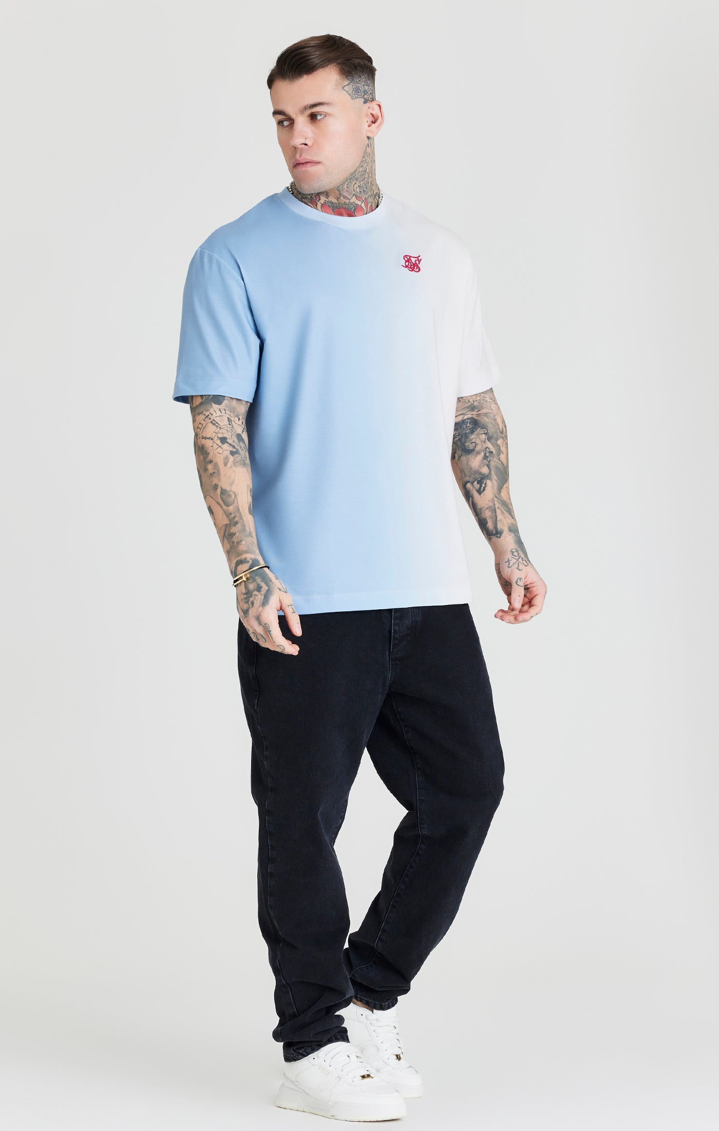 Load image into Gallery viewer, Blue Fade Oversized T-Shirt (2)