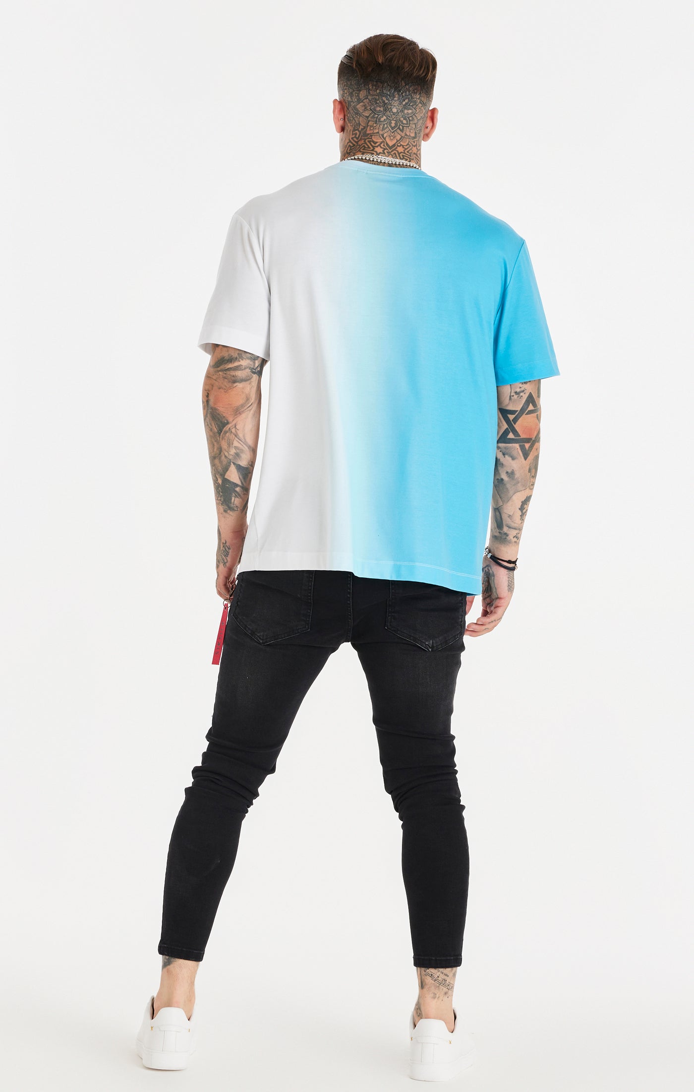 Load image into Gallery viewer, Blue Fade Oversized T-Shirt (4)