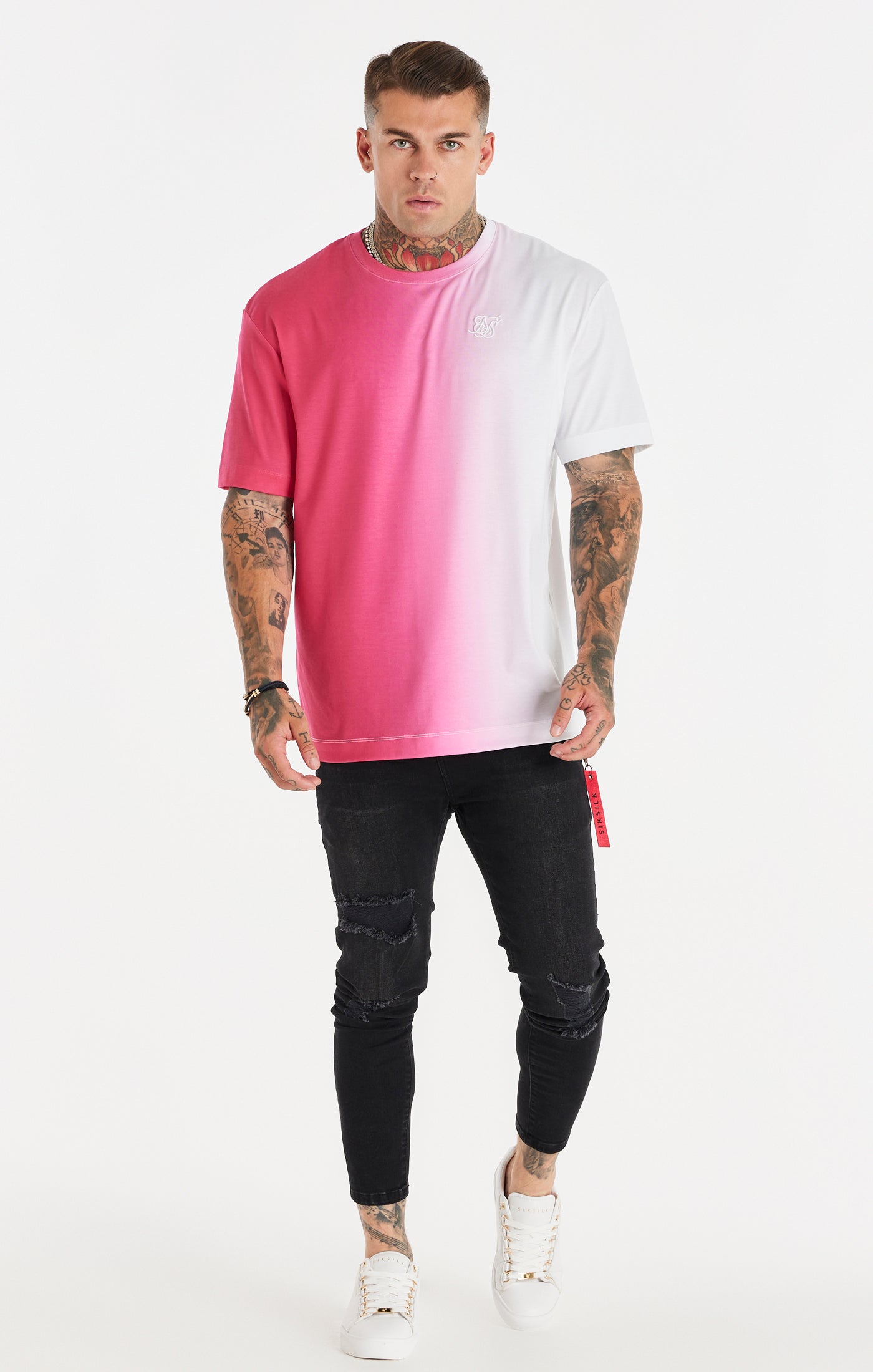 Load image into Gallery viewer, Pink Fade Oversized T-Shirt (2)