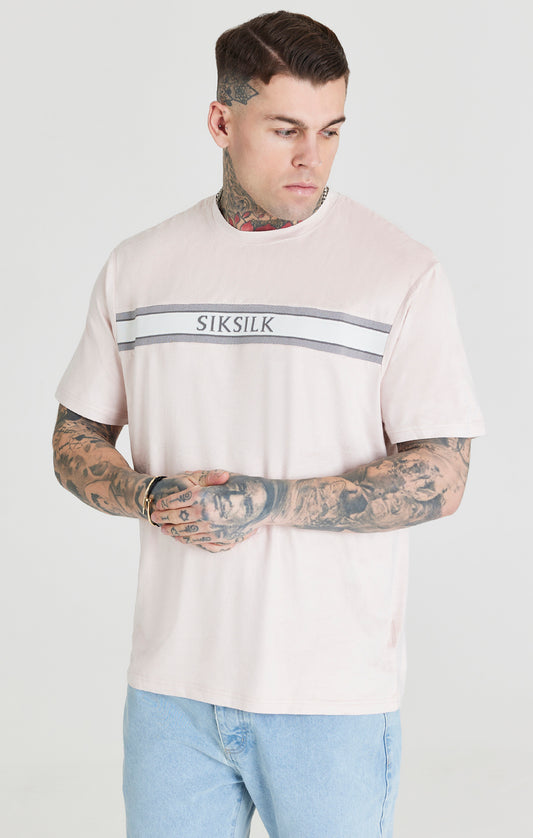 Pink Textured Oversized T-Shirt
