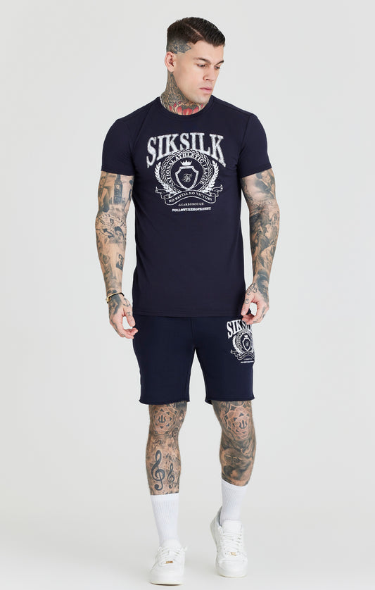Navy Varsity Muscle Fit T-Shirt