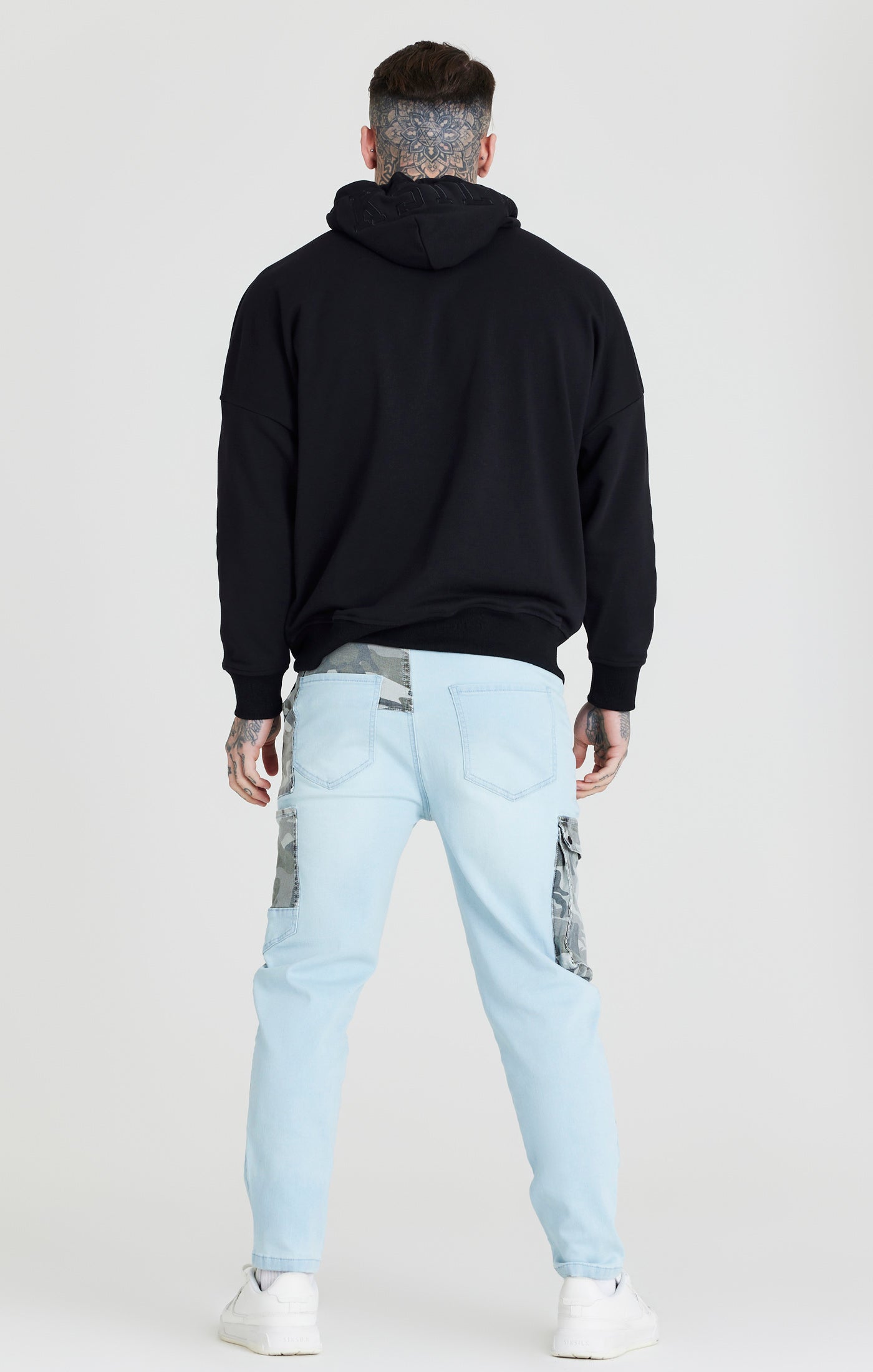 Load image into Gallery viewer, Light Blue Camo Pocket Carrot Jean (4)