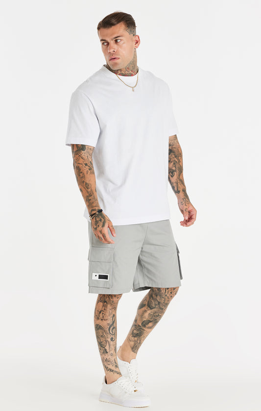 White Relaxed Printed Chain T-Shirt