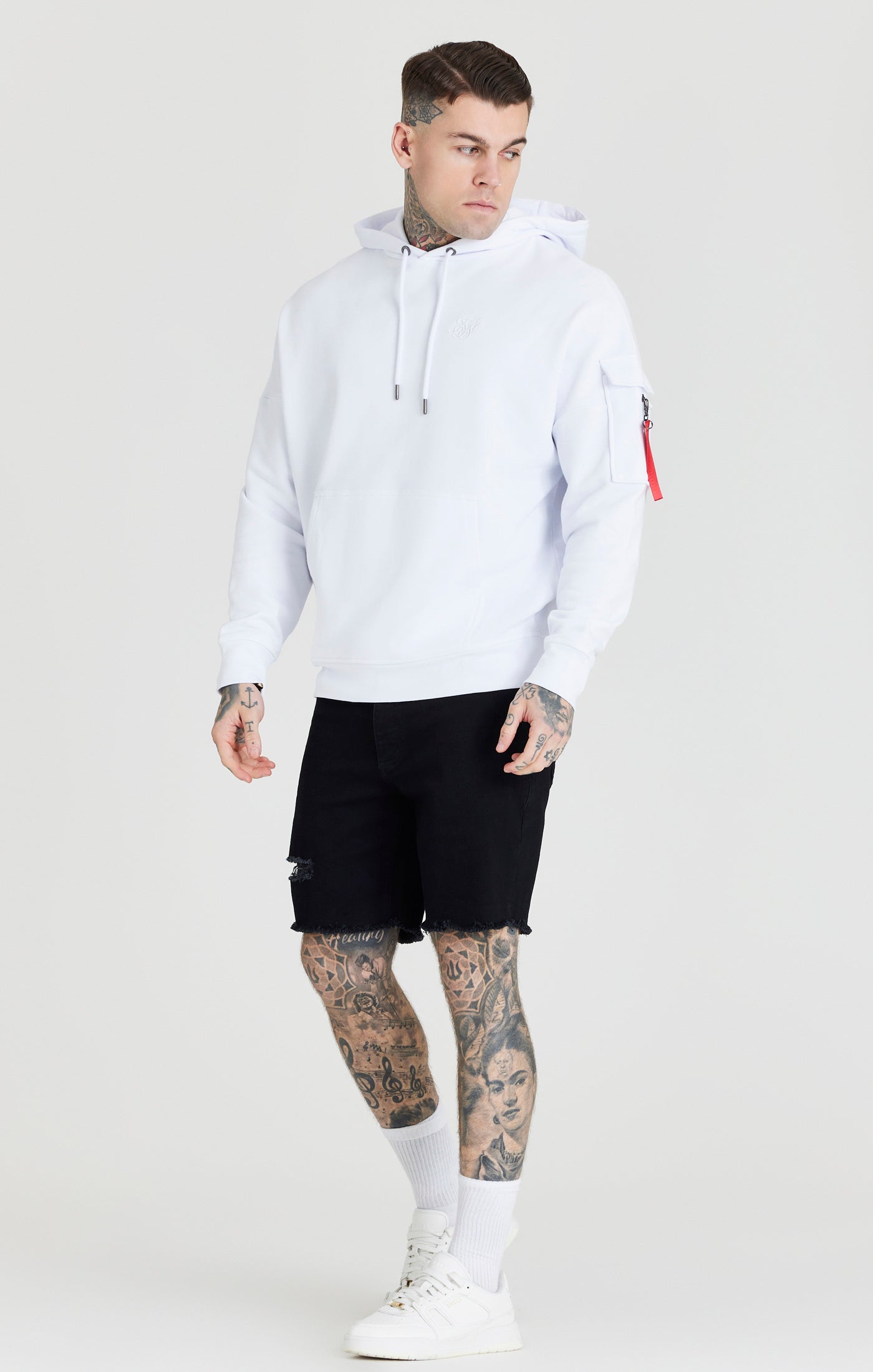 Load image into Gallery viewer, White Overhead Flight Hoodie (1)