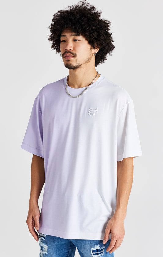 Purple Print Oversized Short Sleeve T-Shirt