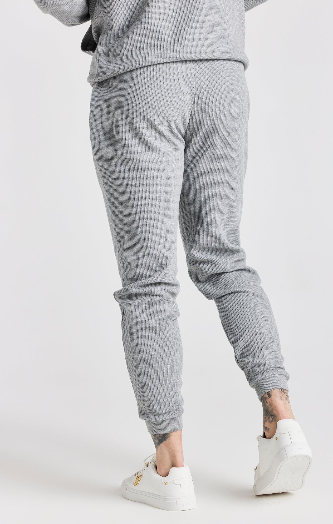 Load image into Gallery viewer, Grey Marl Waffle Muscle Fit Jogger (3)