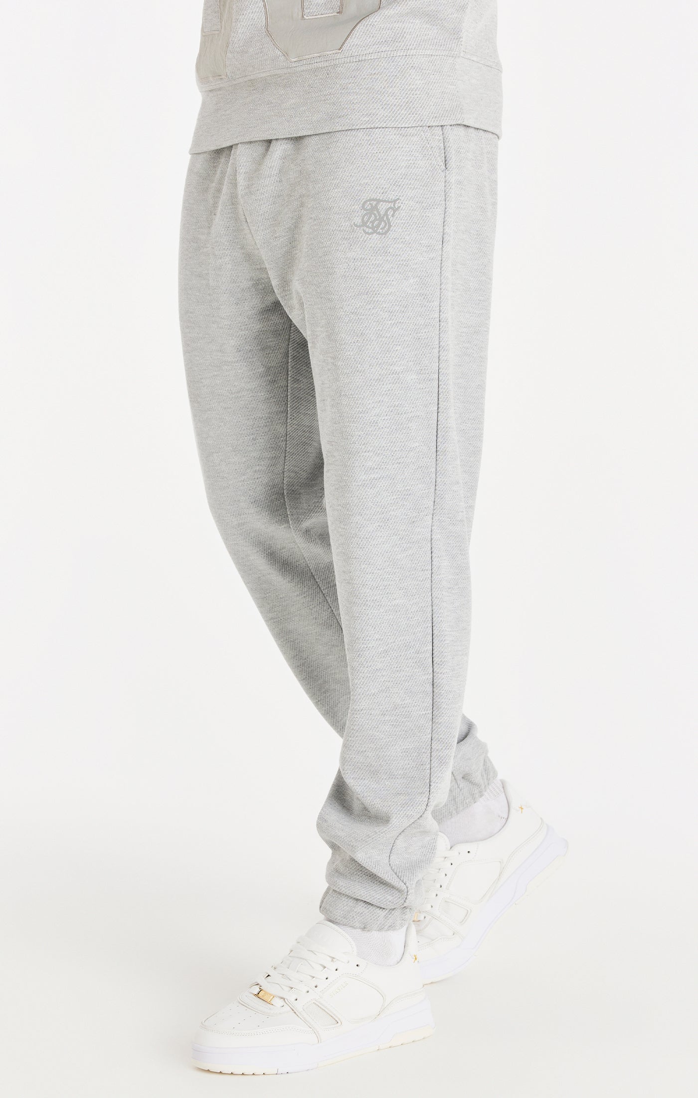 Load image into Gallery viewer, Grey Marl Textured Relaxed Jogger