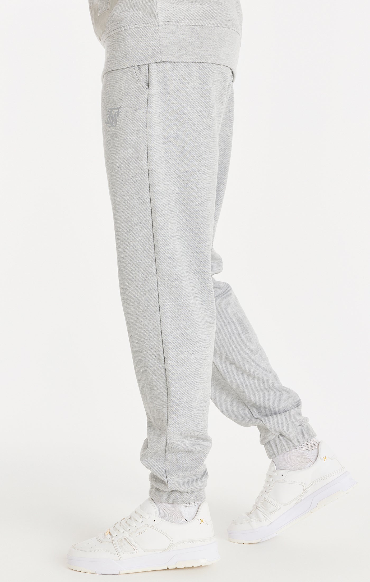 Load image into Gallery viewer, Grey Marl Textured Relaxed Jogger (1)