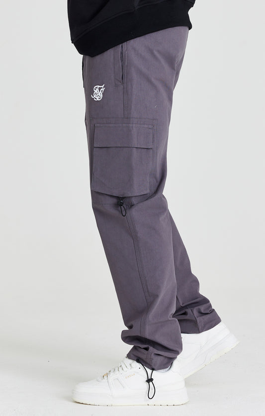 Grey Relaxed Cuff Cargo Pant