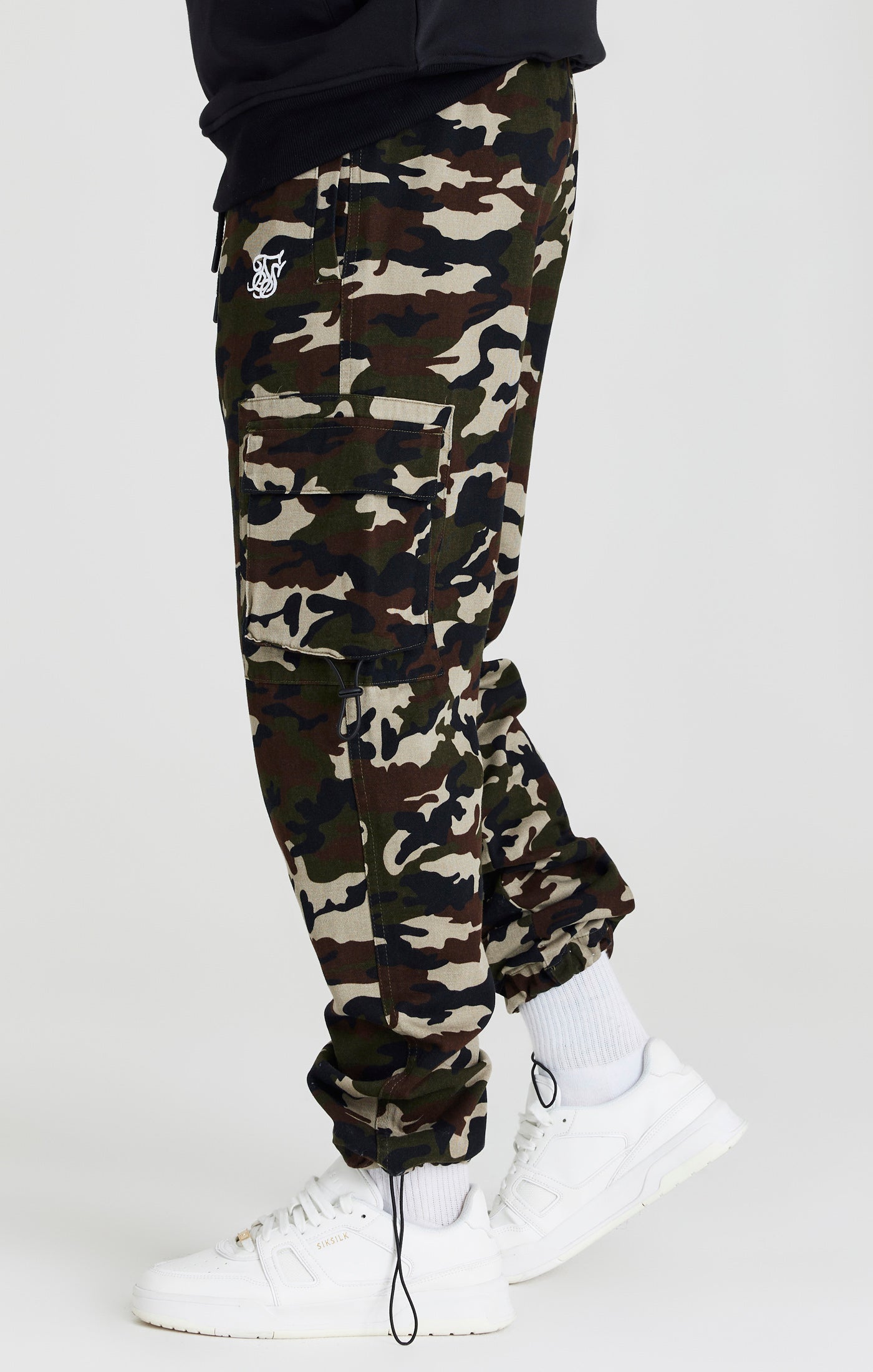 Load image into Gallery viewer, Green Camo Relaxed Cuff Cargo Pant (1)