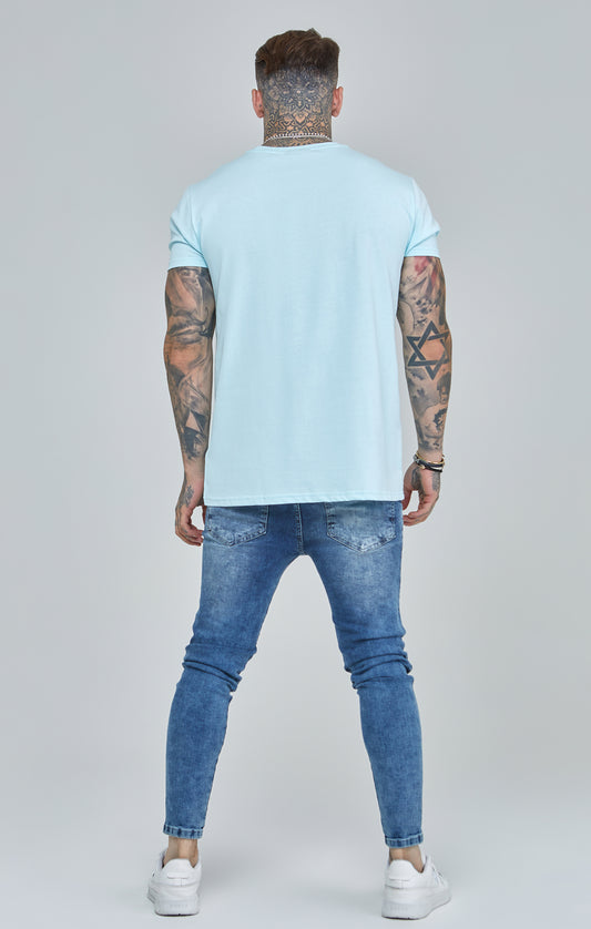 Blue Varsity Boxy Fit T-Shirt