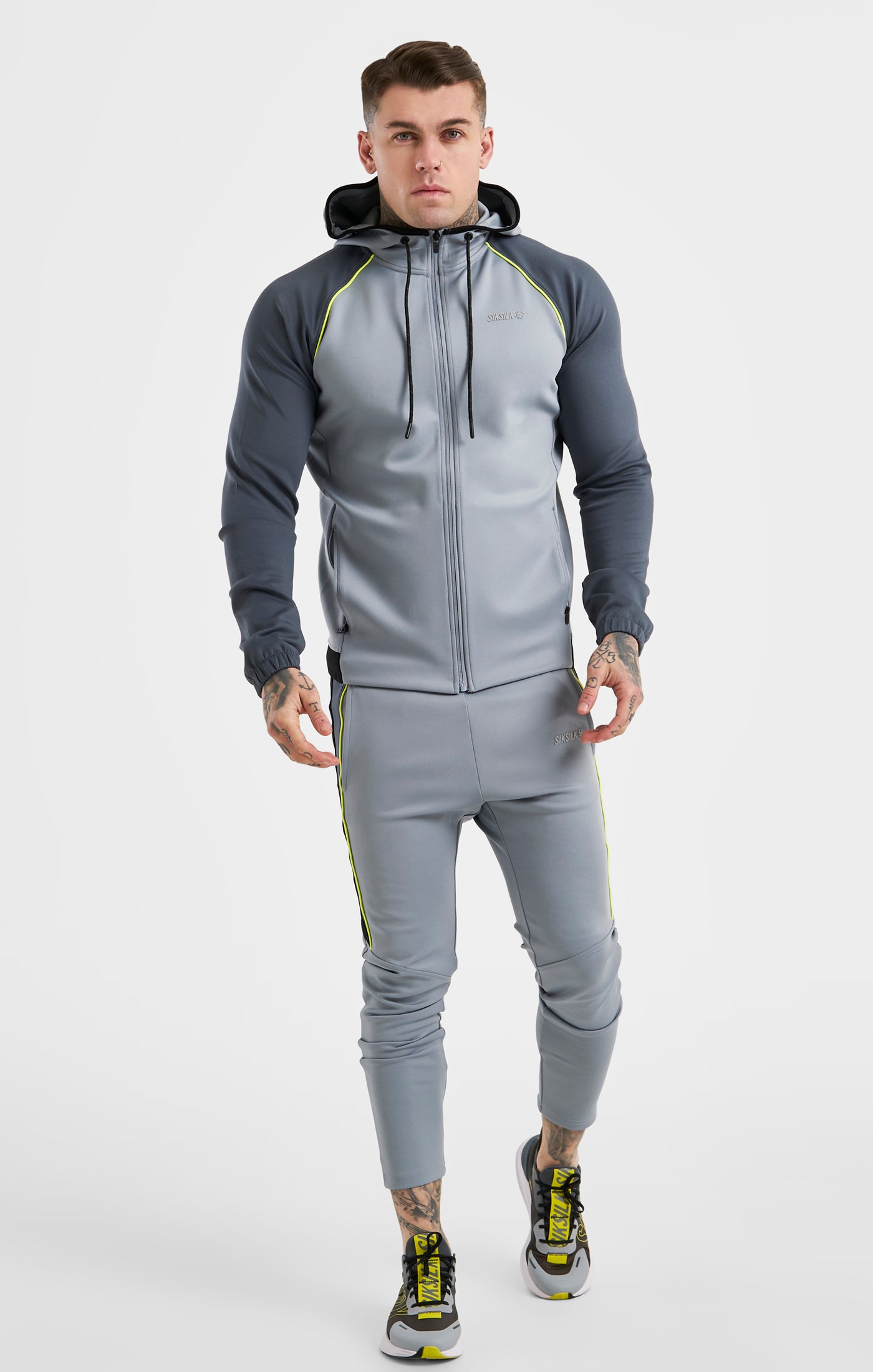 Load image into Gallery viewer, Grey Sports Poly Zip Thru Jacket (2)