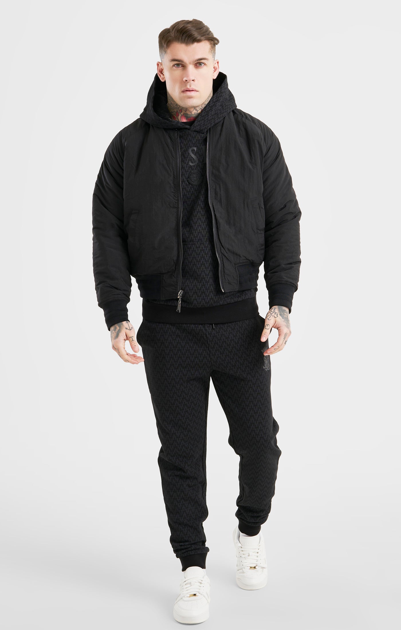 Load image into Gallery viewer, Messi x SikSilk Black Reversible Bomber (3)