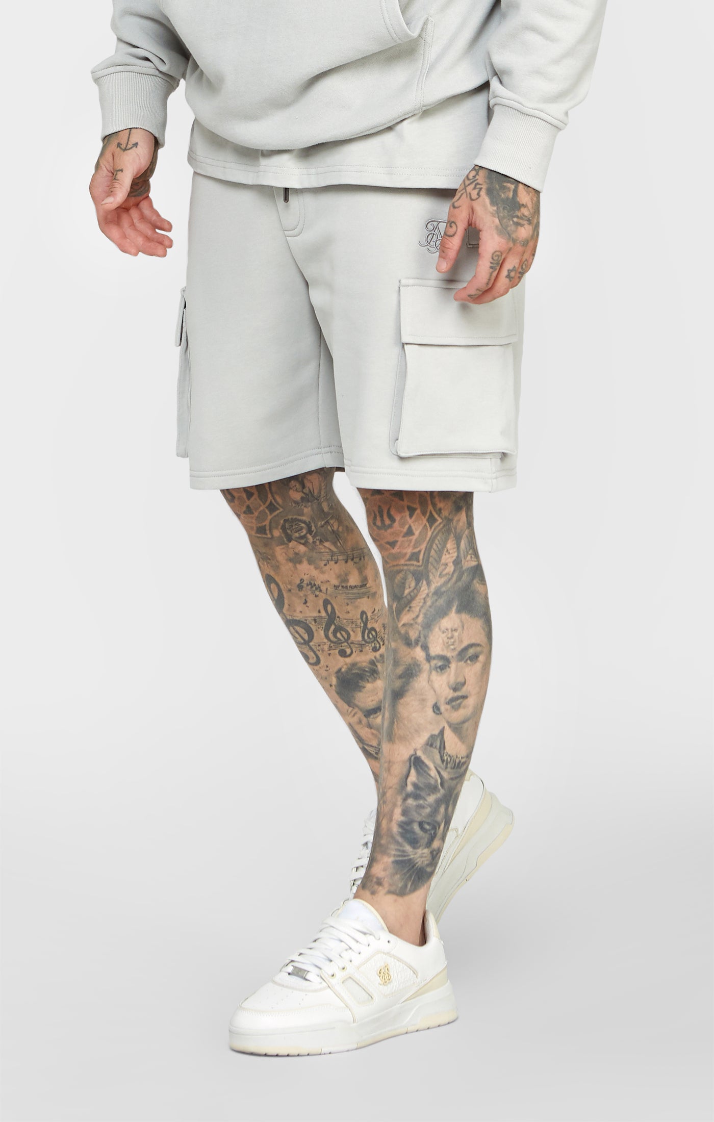 Load image into Gallery viewer, Grey Relaxed Fit Cargo Short