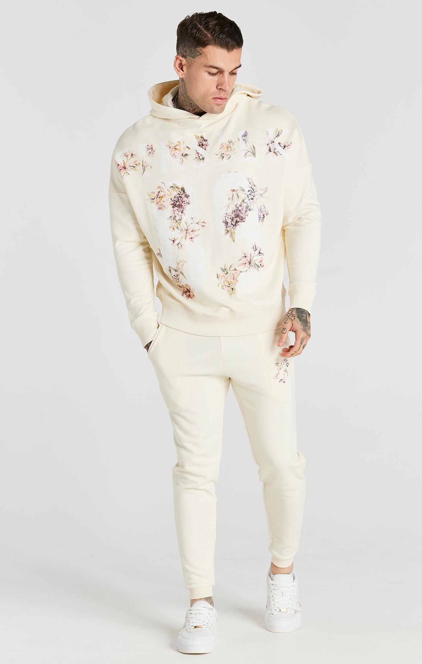Load image into Gallery viewer, Ecru Faded Floral Jogger (3)