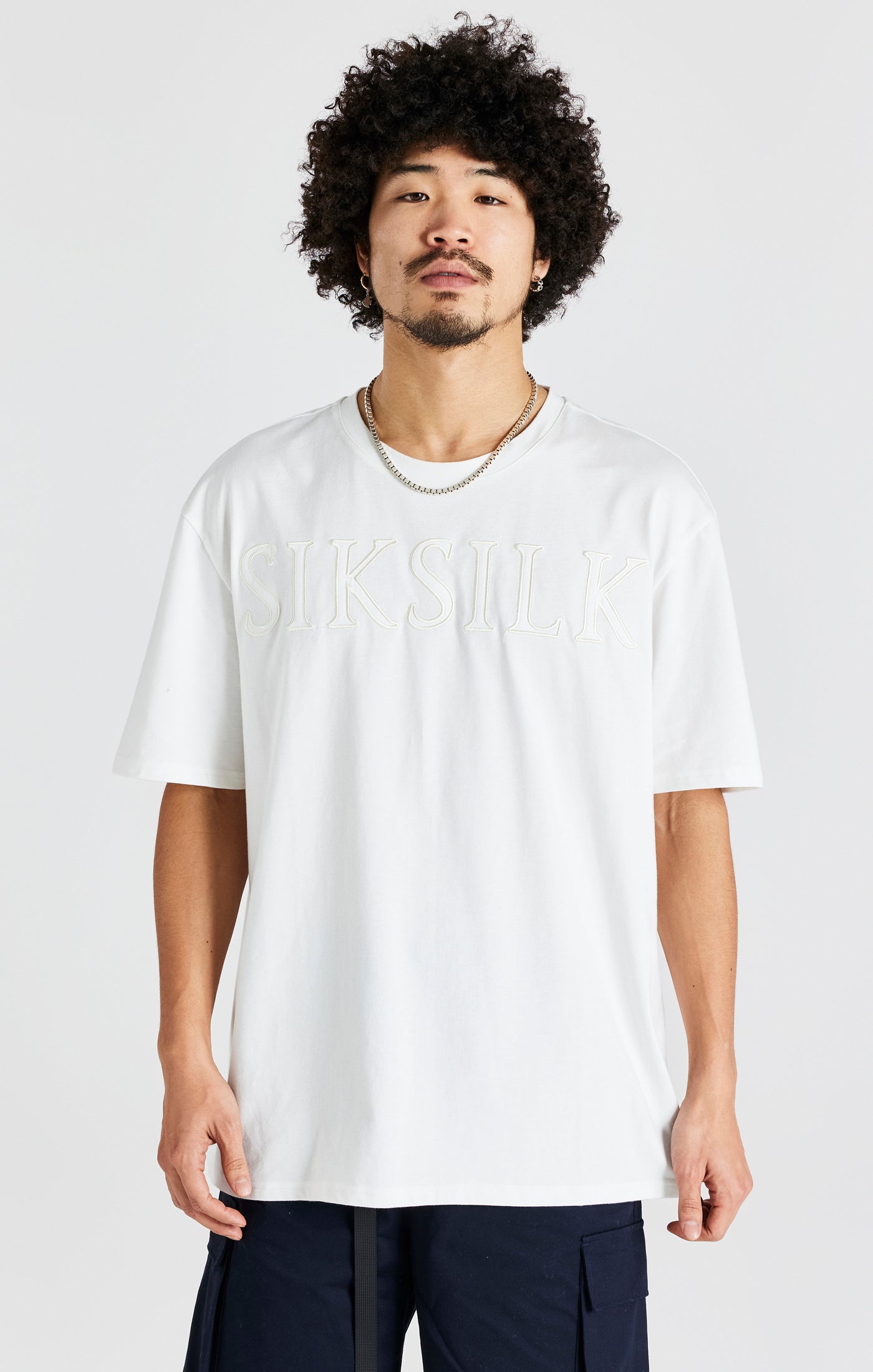 Load image into Gallery viewer, Ecru Oversized Logo T-Shirt