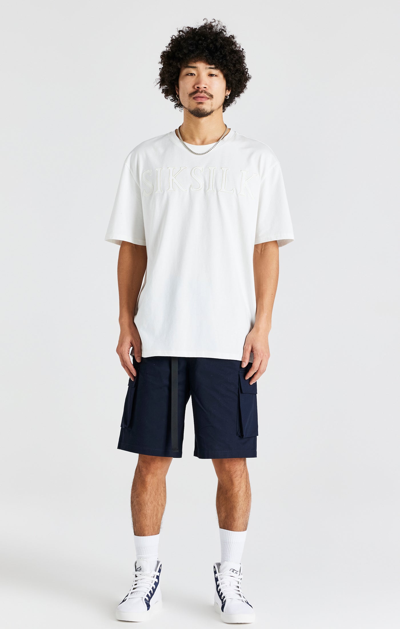 Load image into Gallery viewer, Ecru Oversized Logo T-Shirt (2)