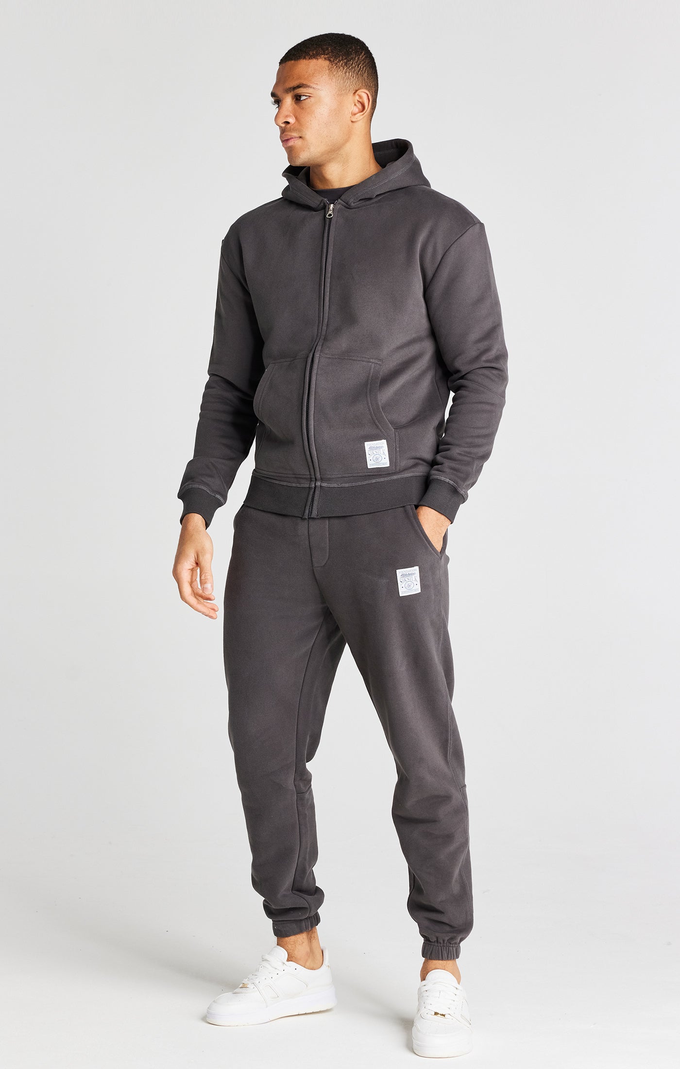 Load image into Gallery viewer, Black Foundation Zip Through Hoodie (2)