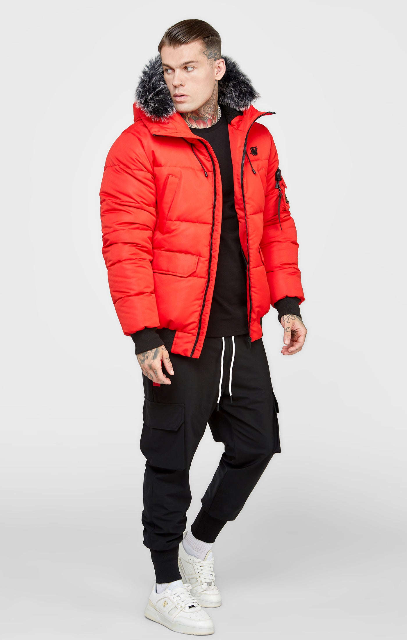 Load image into Gallery viewer, Red Bomber Jacket (3)