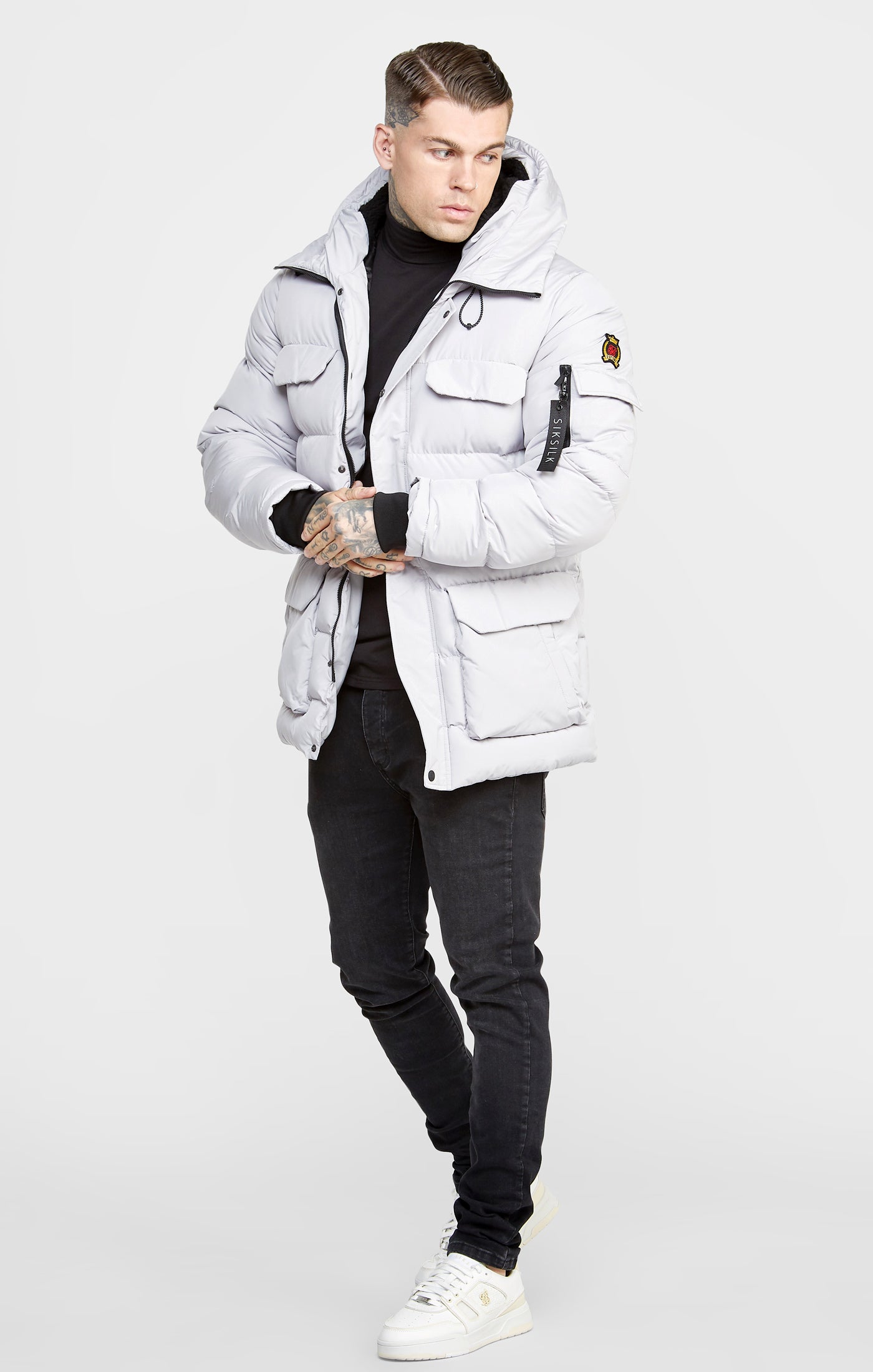 Load image into Gallery viewer, Grey Parka Jacket (2)