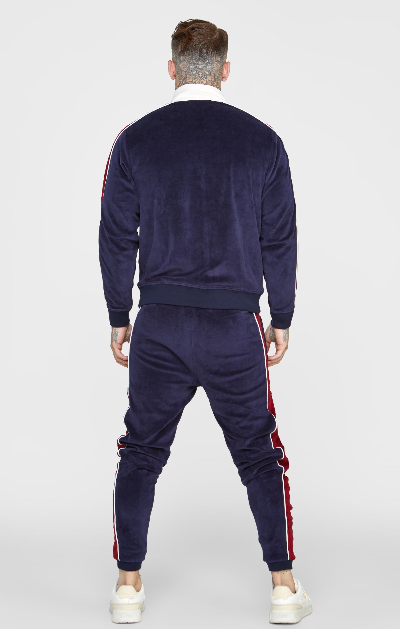 Load image into Gallery viewer, Navy Velour Track Pant (4)