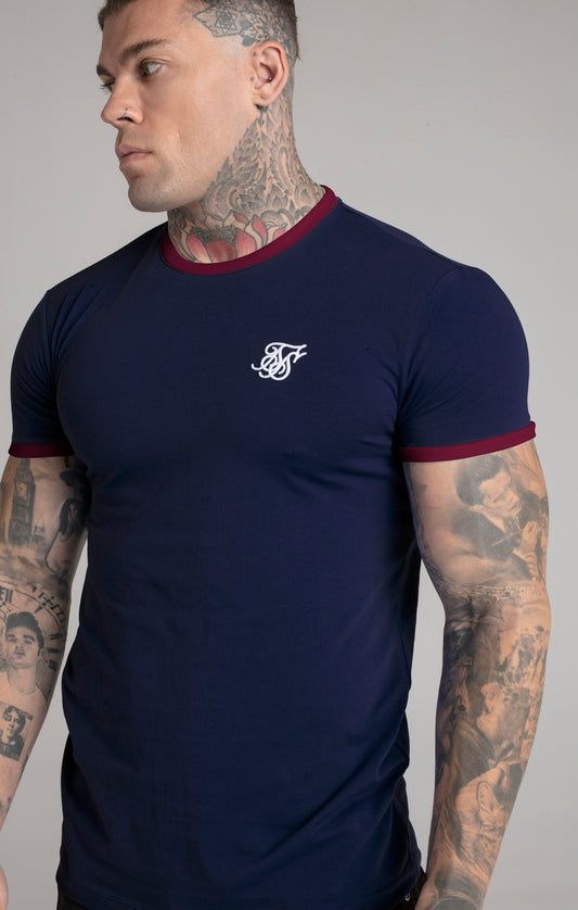 Navy Short Sleeve Ringer T-Shirt