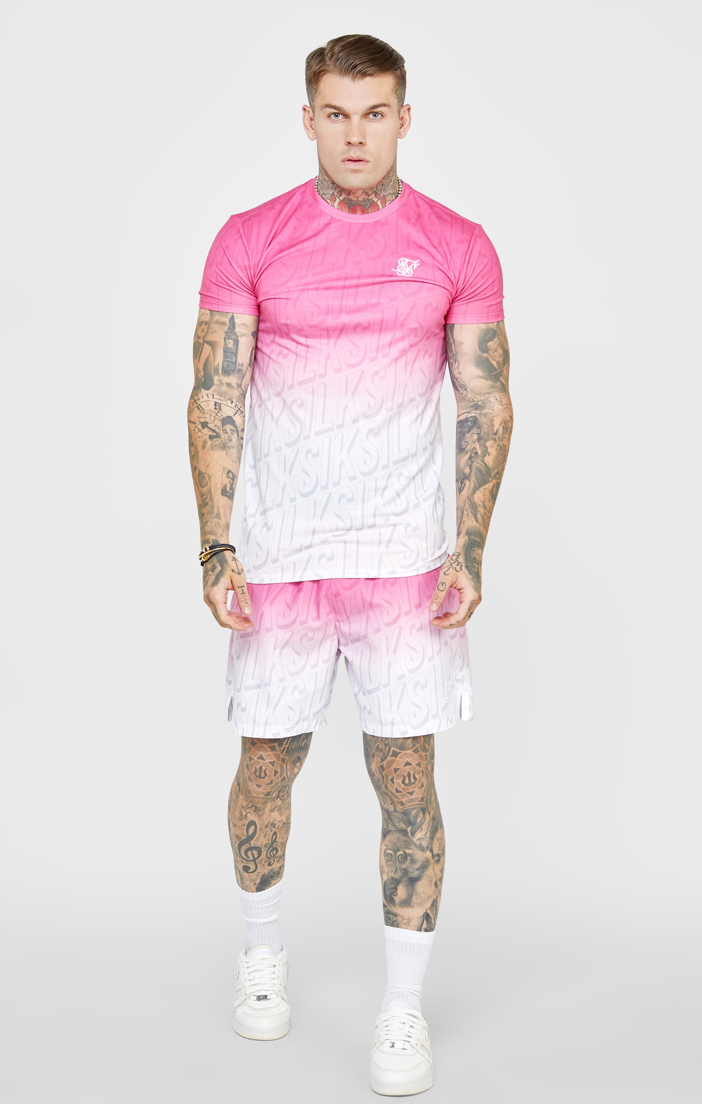 Load image into Gallery viewer, Pink Fade Muscle Fit T-Shirt (2)