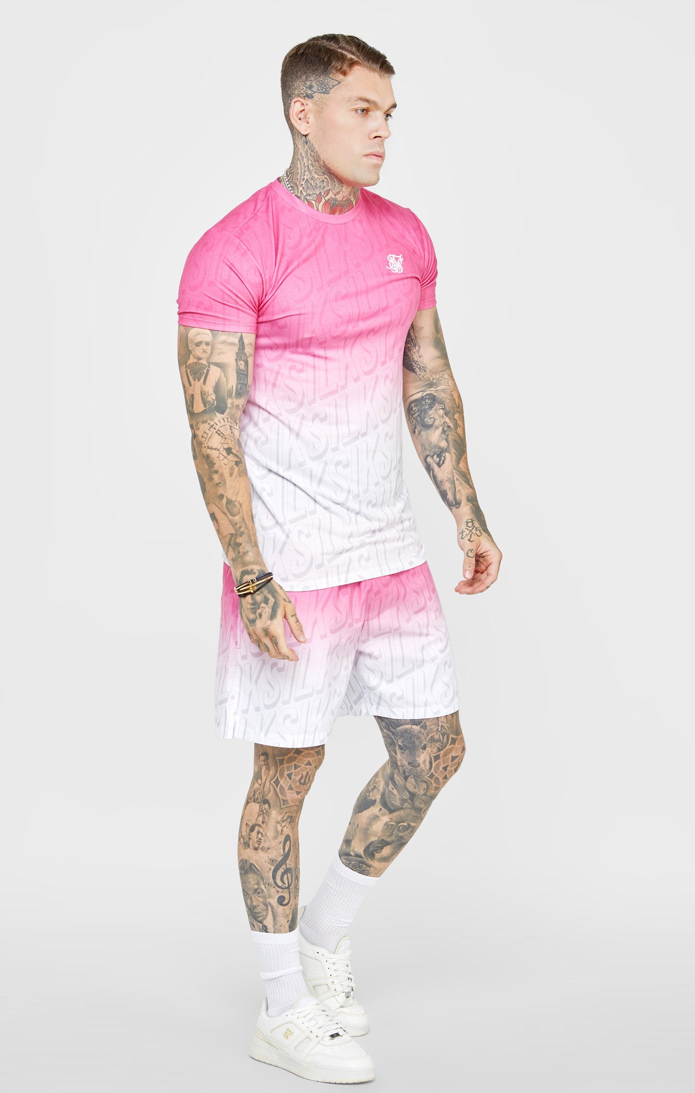 Load image into Gallery viewer, Pink Fade Muscle Fit T-Shirt (3)